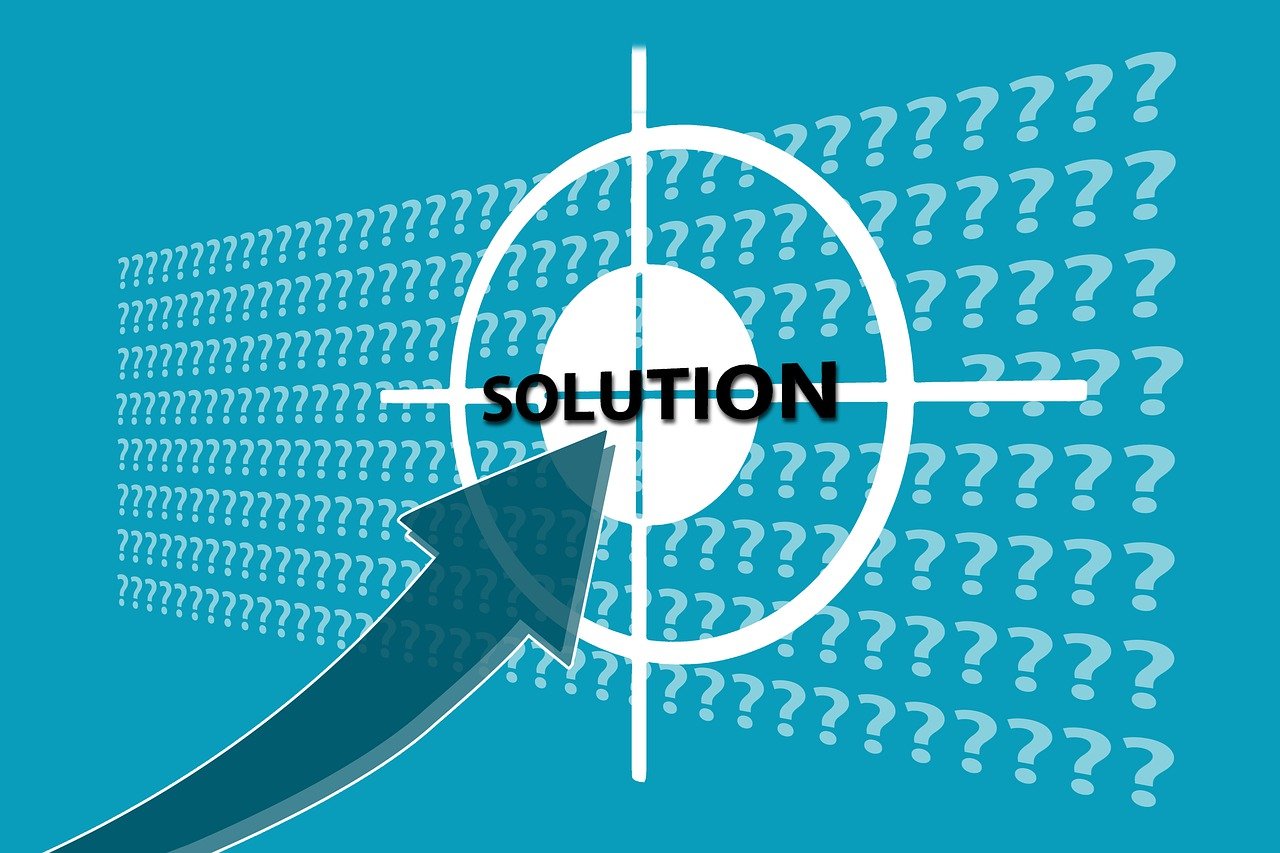 矢印とSolutionと書かれたイラスト